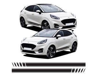 Dash Sport Side Racing Side Stripes Decal Stickers Vinyl Kit Fits Ford Puma ST