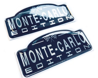 2x Badges d'autocollant 3D pour aile chromée de voiture de Monte-Carlo pour Skoda Rally