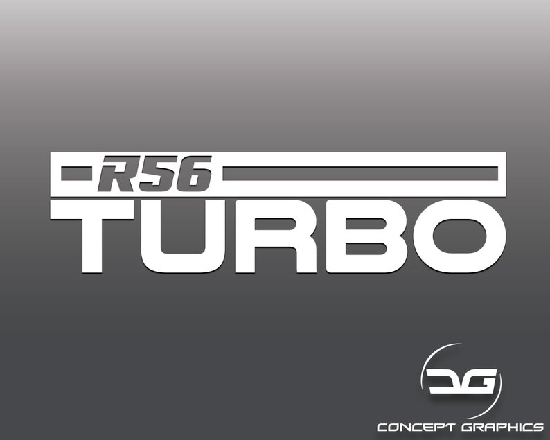 Mini Cooper S R56 Turbo Car Vinyl Decal Sticker R56 Mini John Cooper BMW GP Window Sticker Bumper Sticker Turbocharged image 1