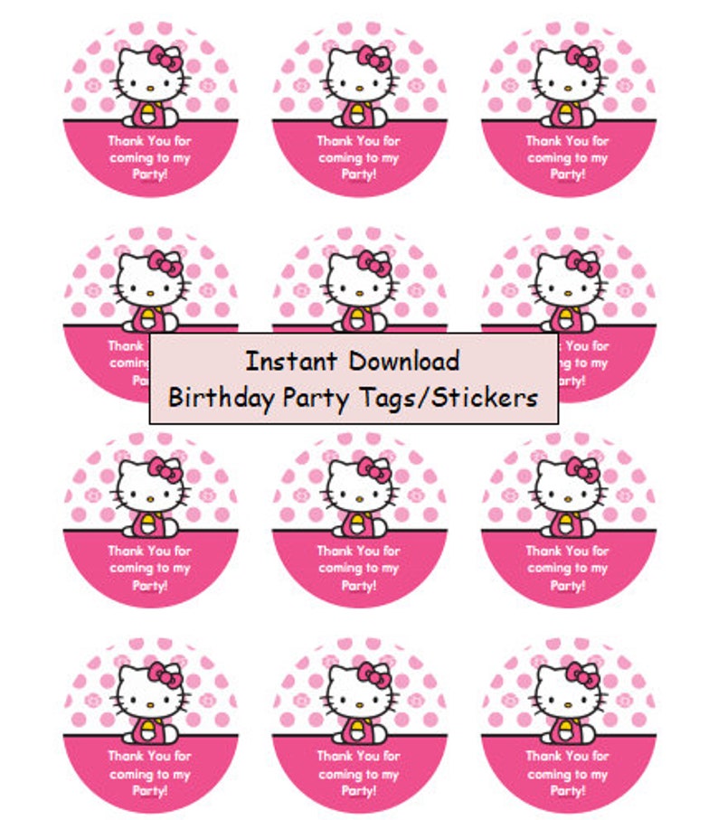 Hello Kitty Birthday Gift Tags Printable Morsodifame Blog