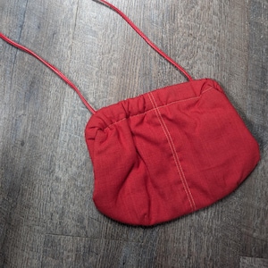 80s Red Purse, Vintage Shoulder Bag or Crossbody