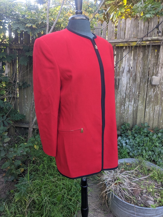 Vintage Linda Allard Ellen Tracy Wool Blazer Jacke