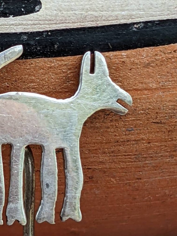 Vintage Sterling Folk Art Animal Pin Stickpin, So… - image 4