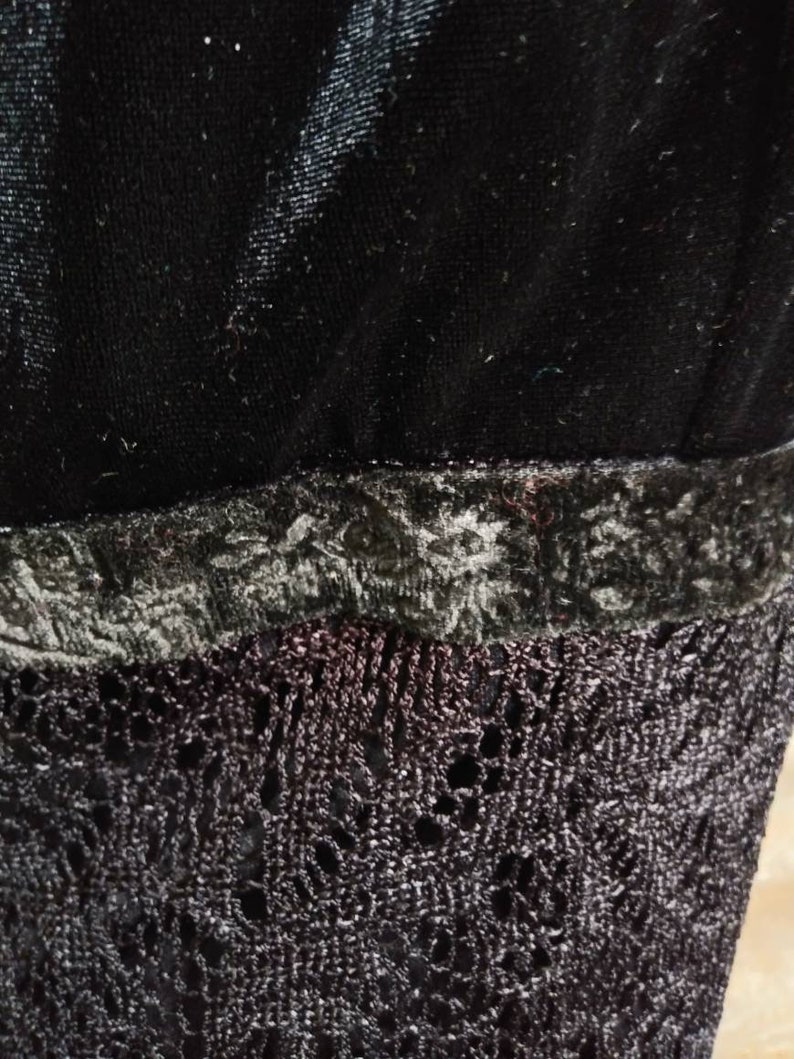80s Glam Little Black Dress / Harlow Vintage Velvet & Lace | Etsy
