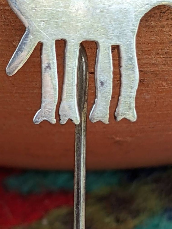 Vintage Sterling Folk Art Animal Pin Stickpin, So… - image 8