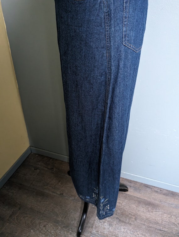 90's Denim Maxi Skirt Vintage Jean Skirt For Work… - image 6