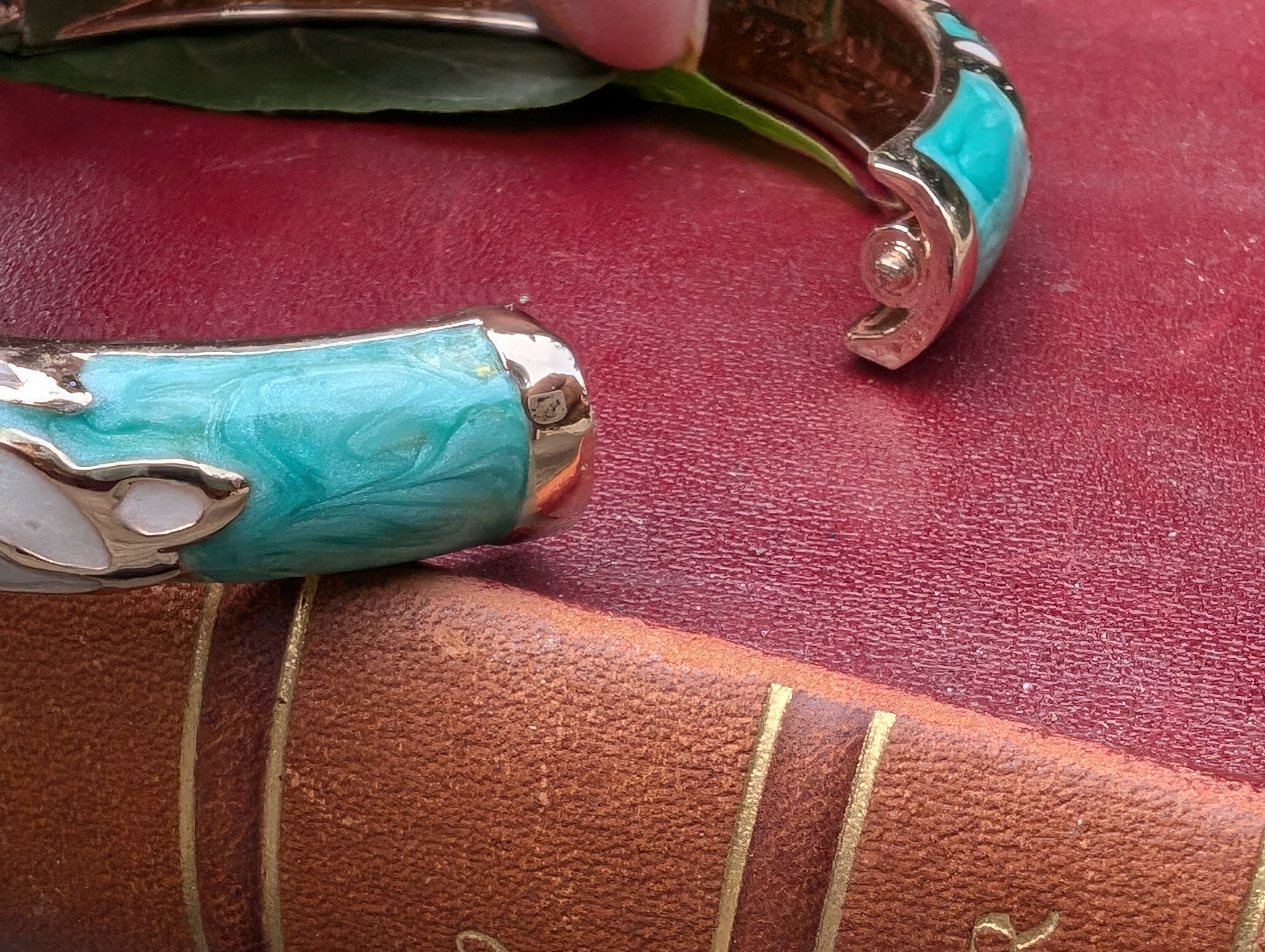 Vintage Jiu Long Xing Enamel Bracelet, Cloisonne Turtle Vintage Jiu Long Xing Enamel Bracelet, Cloisonne Turtle