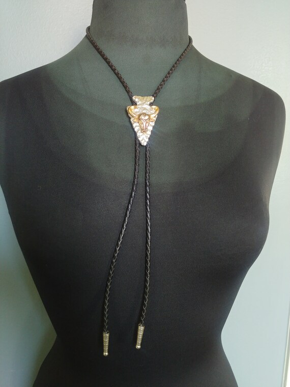 Vintage Arrowhead Bolo Tie - image 4