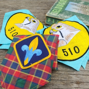 Vintage Boy Scout Neckerchief Lot, Retro Bandana Bundle