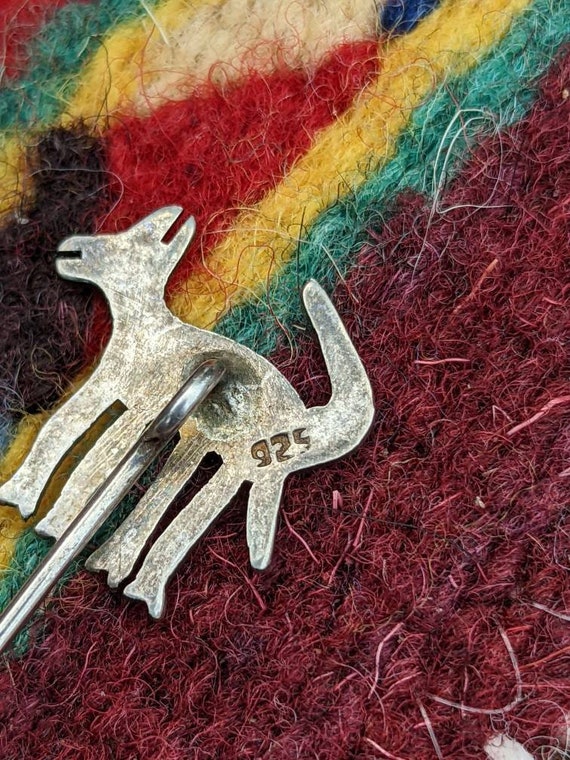 Vintage Sterling Folk Art Animal Pin Stickpin, So… - image 5