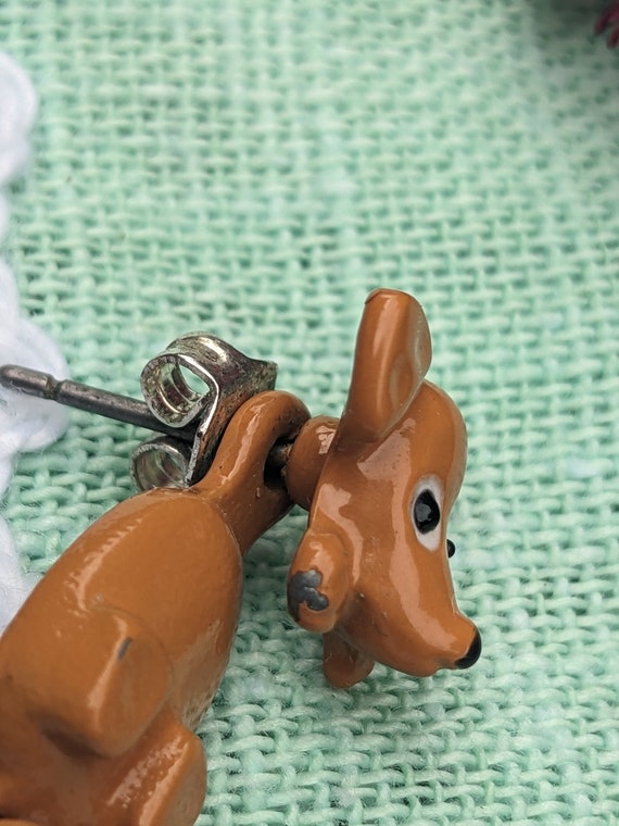 Vintage Moving Dog Earrings // Articulated Earrin… - image 5