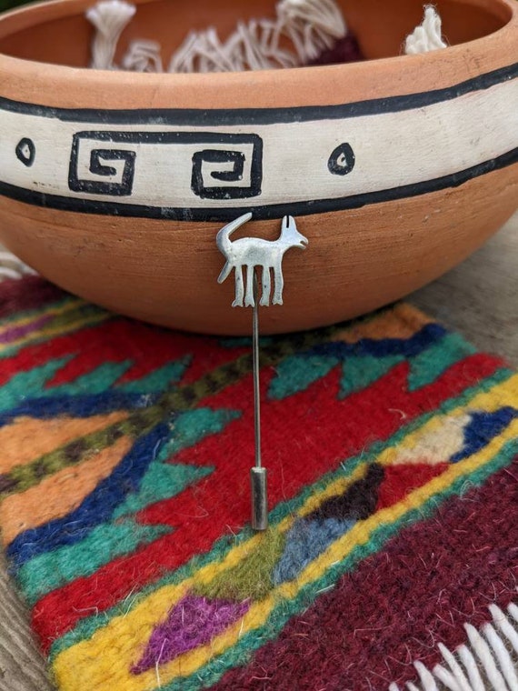 Vintage Sterling Folk Art Animal Pin Stickpin, So… - image 6