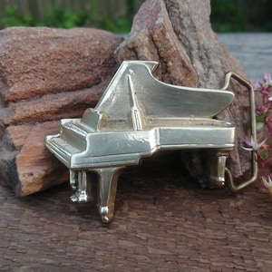 Vintage Brass Piano Belt Buckle By Baron Buckles