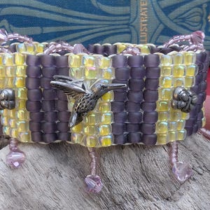 Vintage Sterling Hummingbird Butterfly Bead Bracelet