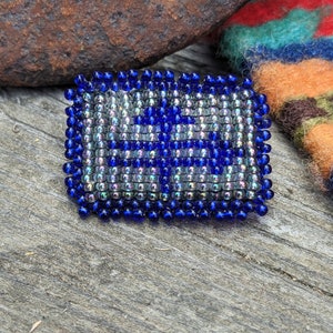 Vintage Beaded Southwestern Brooch Pin