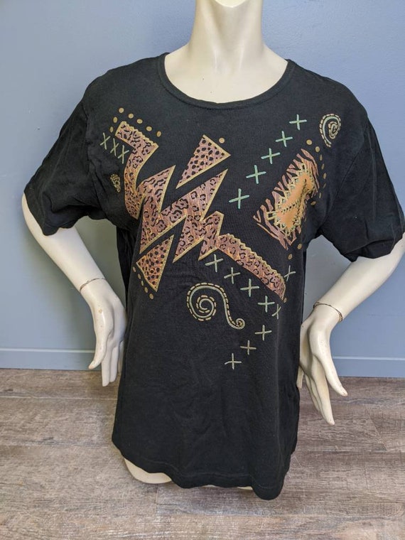 Vintage T-shirt Animal Print Top - image 2