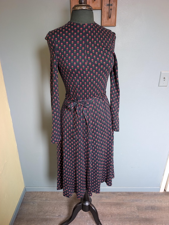 Diane von Furstenberg, 70s Diane Von Furstenberg Dress; Vintage DVF Italian Jersey Floral Dress