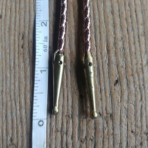 Vintage Handcrafted Love Charm Bolo Tie // Abstract Western String Tie image 7