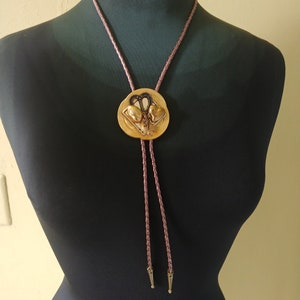 Vintage Handcrafted Love Charm Bolo Tie // Abstract Western String Tie image 8