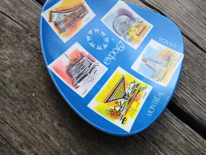 Mid Century Mod Collectable From Canada Canadian Pride Gift 1967 Montreal Expo Souvenir Plate