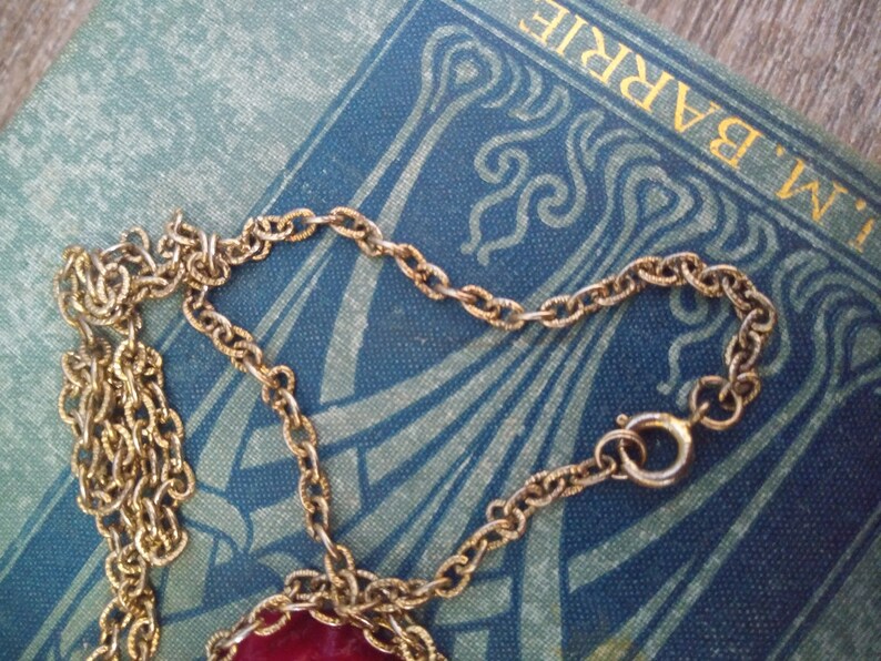Black /& Gold Locket Pendant Vintage Damascene Locket Necklace