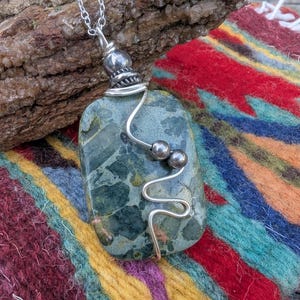 Southwestern Stone Pendant, Jasper Necklace