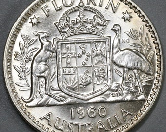 1960 AUSTRALIA FLORIN CHOICE UNC
