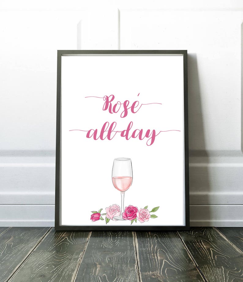 Rose All Day / Rose' All Day / Wine Lover / Pink Rose' Etsy