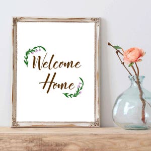 Welcome Home Printable Housewarming Gift Welcome Home Wall Art 