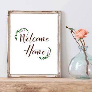 Welcome Home Printable Housewarming Gift Welcome Home Wall Art