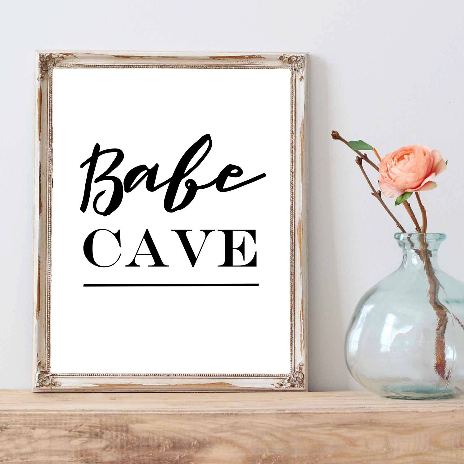 Babe Cave / Instant Download / Printable Wall Art / Lady Cave / Home ...