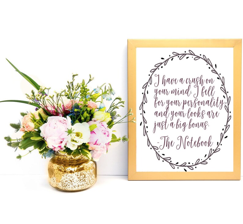 The Notebook Quotes / Ally and Noah / Nicholas Sparks Quote / Etsy