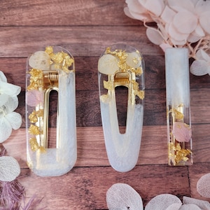 Golden hair clip, acetate hair clip, hair accessories for her, acrylic hair barrette, perfect gift, gift for mom, mother&#39;s day, hair fork