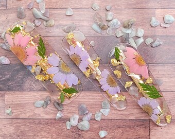 October birthstone barrette, Genuine Pink Tourmaline gemstone, Barrette with Pink Tourmaline, unique gift,  resin, birthstone gift