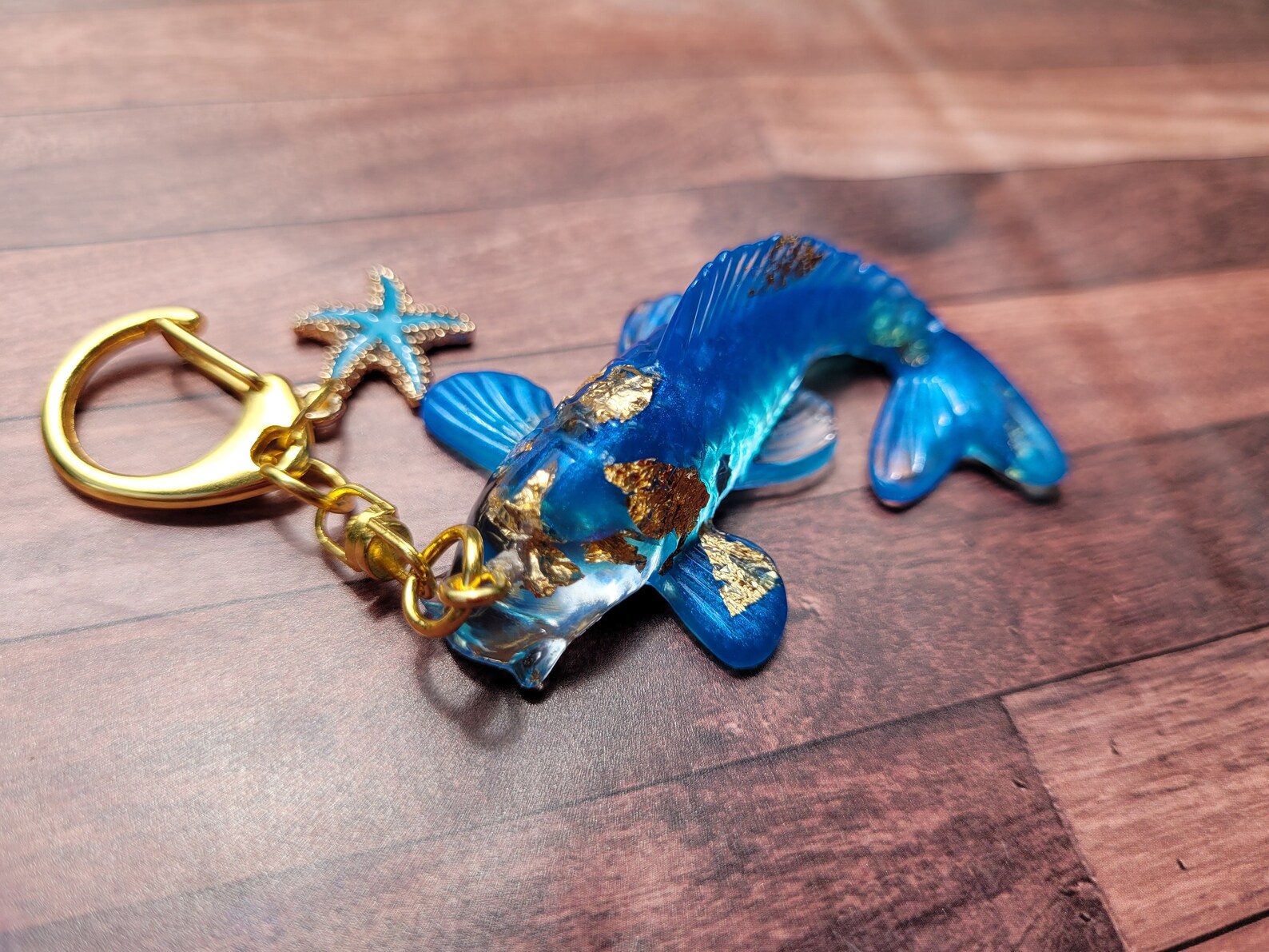 Lucky Koifish Keychain Blue Koi Fish Good Luck Charm Resin - Etsy UK