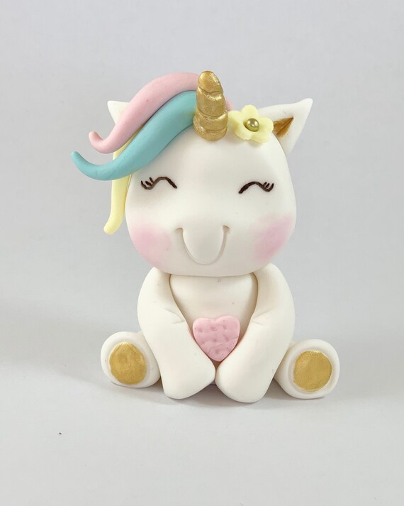 Fondant Unicorn Cake Topper Decoration - Etsy