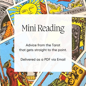 Mini Tarot Lezen | Geschreven Reading die direct ter zake komt | Geleverd via e-mail als PDF-| 350 woorden