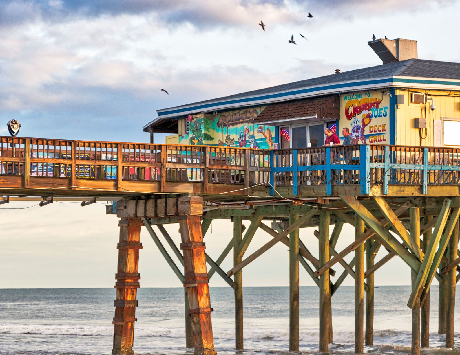 Crabby Joe's on Sunglow Pier Daytona Beach Shores Etsy