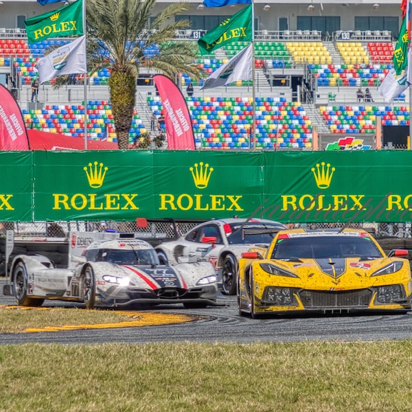 Rolex 24 Daytona, Race at Daytona International Speedway, Chevrolet Corvette racing, mancave decor, car lover, canvas, metal photo print