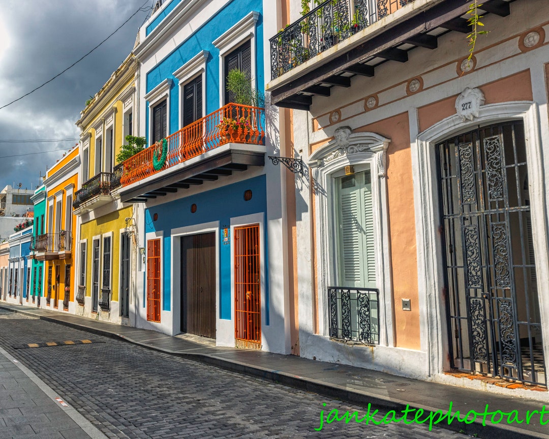 Casitas of Old San Juan in Puerto Rico, Caribbean Island Print, Travel ...