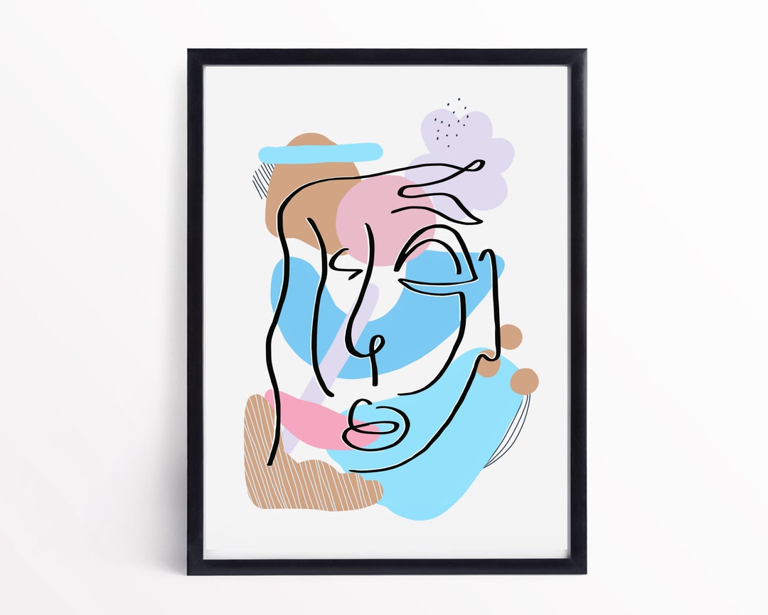 Abstract Face Print, Instant Download - Etsy