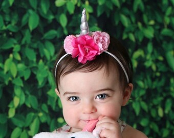 Pink Baby Unicorn Headband