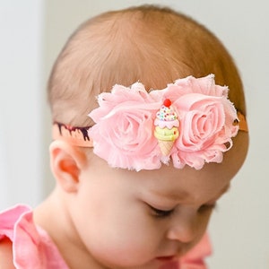 Ice Cream Headband Set, Ice Cream Birthday, Ice Cream Birthday Outfit image 1