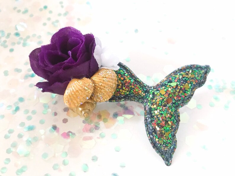 Glitter Mermaid Hair Clip Mermaid Headband Etsy