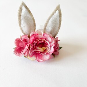 Bunny Headband, Rabbit Hair Clip, Easter headband image 9