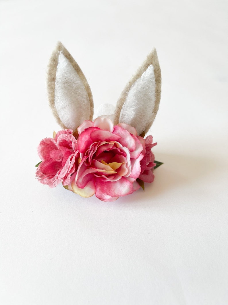 Bunny Headband, Rabbit Hair Clip, Easter headband image 9