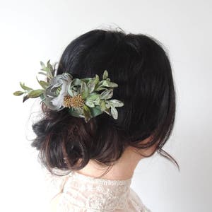 Wedding Flower Hair Clip, Bridal Hairpiece for Boho Wedding image 5