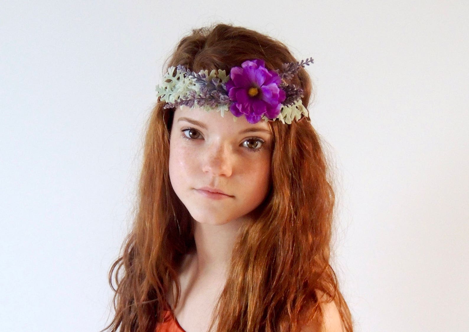 Purple Flower Crown Perfect for Your Flower Girl or Wedding Etsy