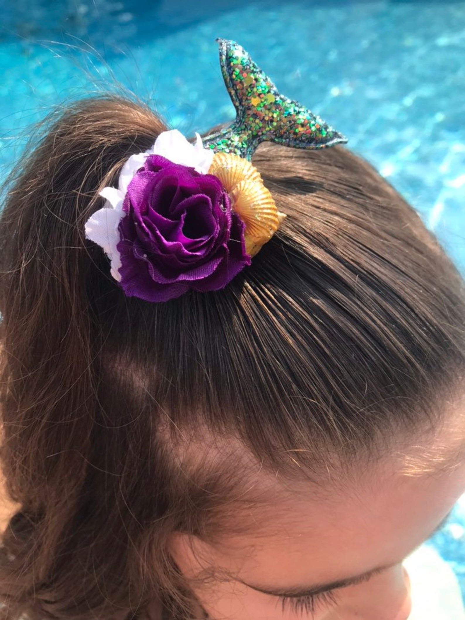 Glitter Mermaid Hair Clip Mermaid Headband Etsy