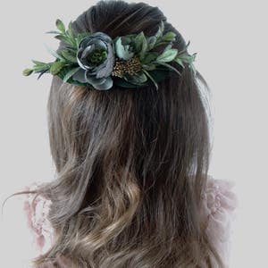 Wedding Flower Hair Clip, Bridal Hairpiece for Boho Wedding image 7